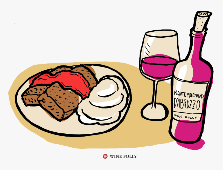 Meatloaf And Mashed Potato Wine Pairing With Montepulciano, HD Png Download, Free Download