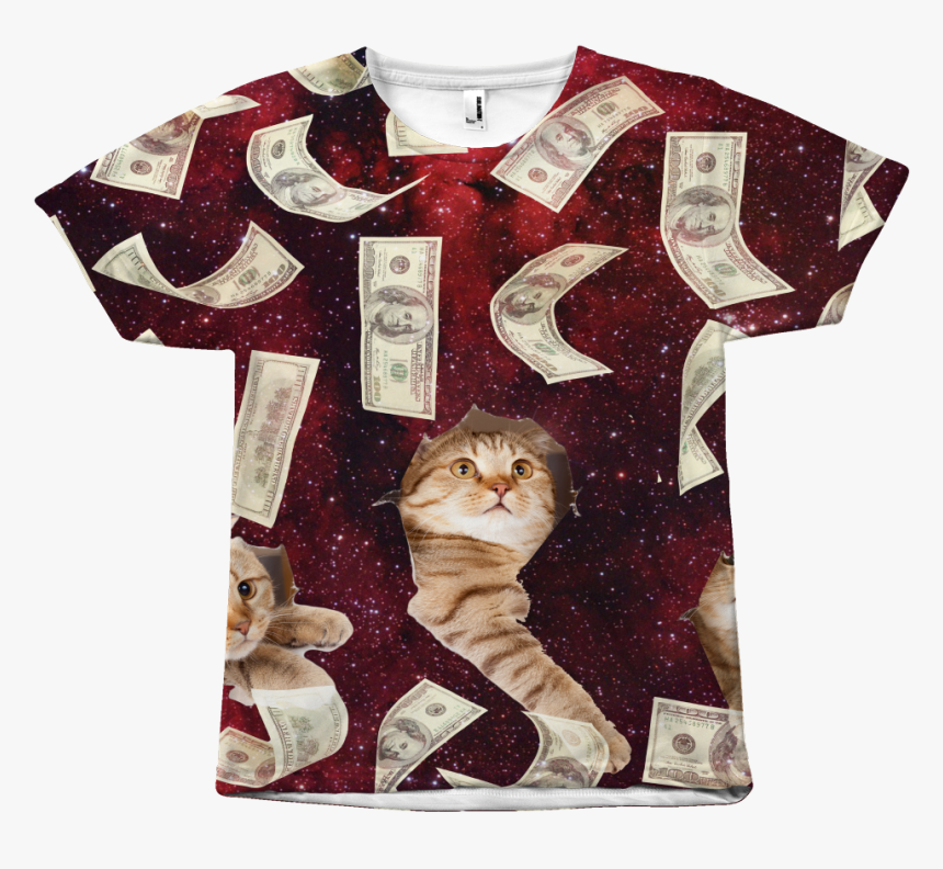 Make It Rain Cat T-shirt - Tabby Cat, HD Png Download, Free Download