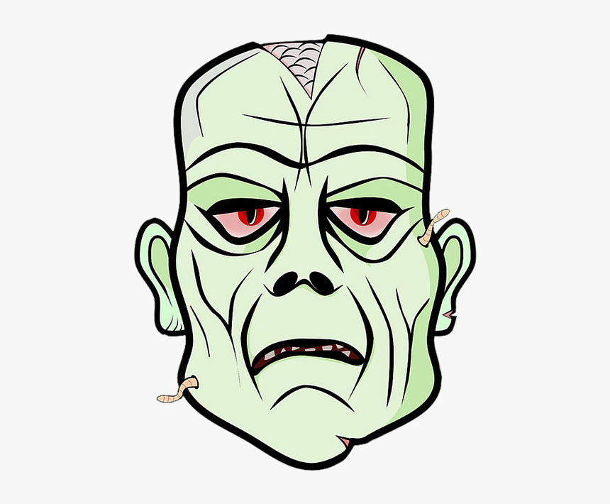 Zombie Head Cartoon Png, Transparent Png, Free Download