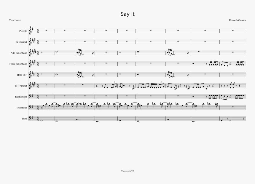 Say It Sheet Music Tory Lanez, HD Png Download, Free Download