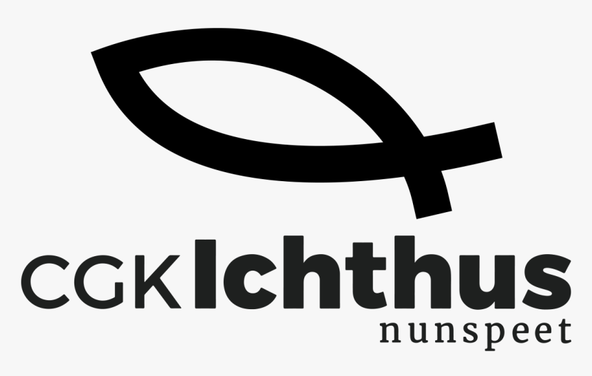 Cgk Ichthus Logo Zwart Wit - Calligraphy, HD Png Download, Free Download