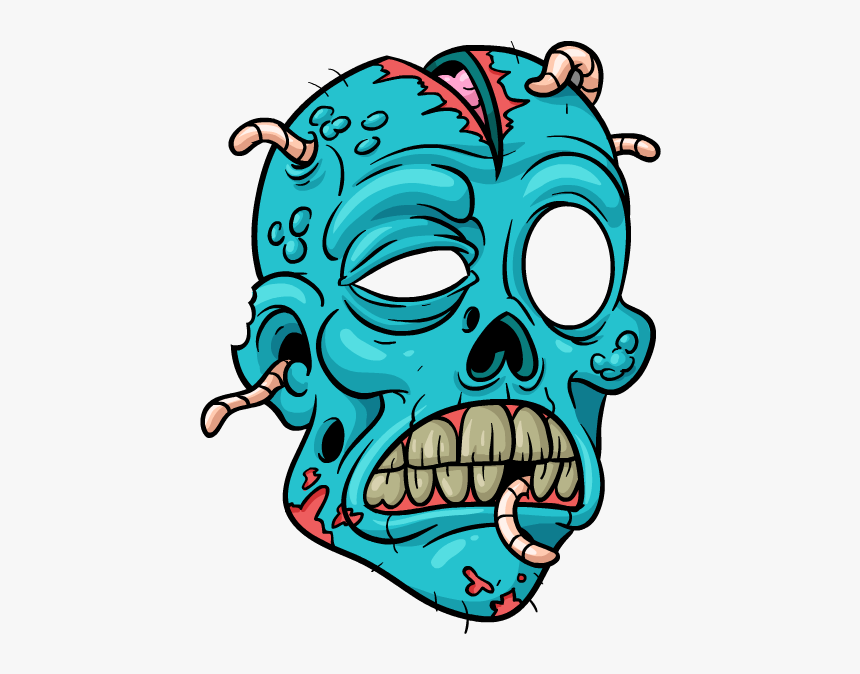 Collection Of Free Zombies Drawing Cartoon Download - Cartoon Zombie Face Png, Transparent Png, Free Download