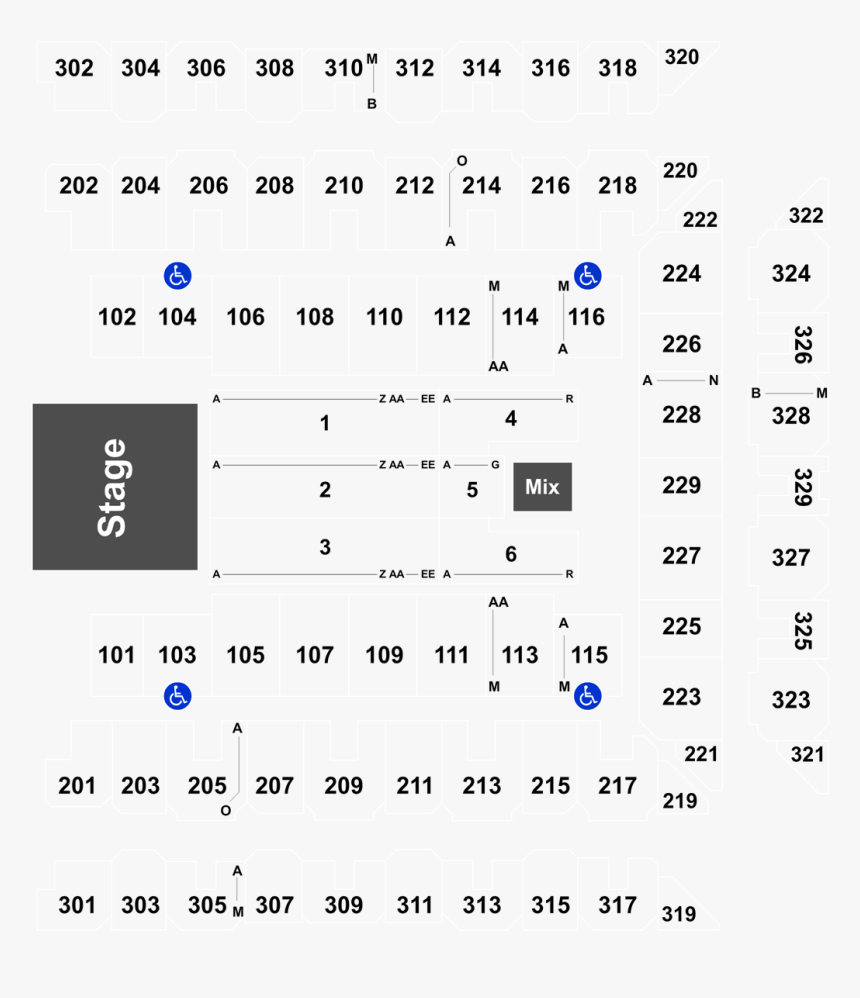 Royal Farms Arena Seating Chart With Seat Numbers, HD Png Download, Free Download