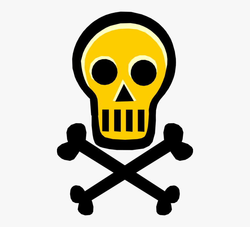 Vector Illustration Of Skull And Crossbones Identify - Toxic Clip Art, HD Png Download, Free Download