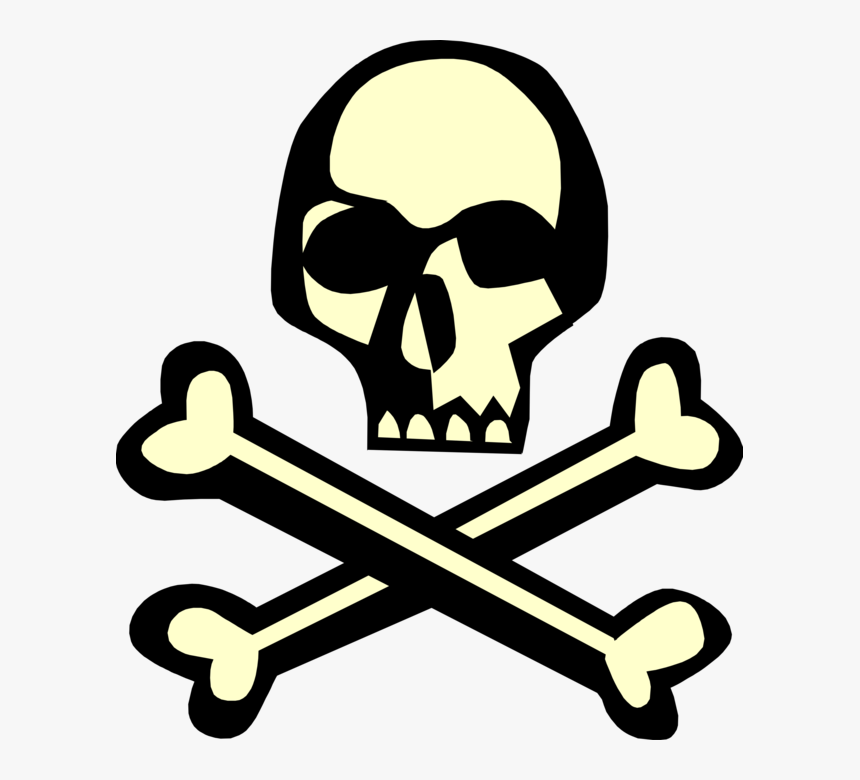 Vector Illustration Of Skull And Crossbones Identify, HD Png Download, Free Download