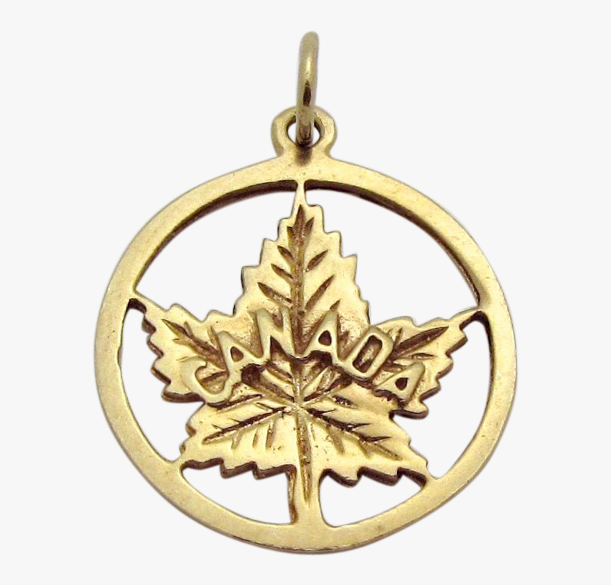 Vintage 10k Gold *canadian Maple Leaf* Emblem Of Canada - Locket, HD Png Download, Free Download