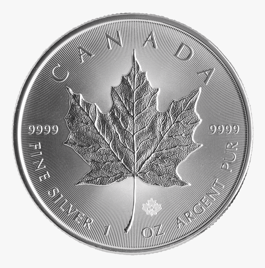 Canadian Silver Maple Leaf - 2014 Canadian Maple Leaf Silver Coin, HD Png Download, Free Download