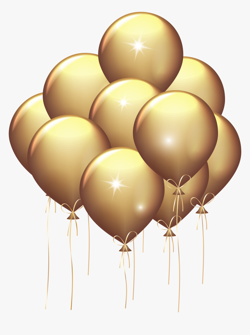 Gold Balloons Png, Transparent Png, Free Download