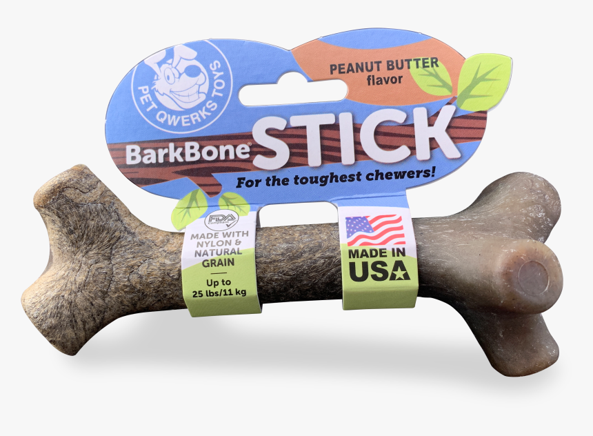 Pet Qwerks Barkbone Stick Peanut Butter Flavored Durable - Pet Qwerks Barkbone Stick Peanut Butter, HD Png Download, Free Download