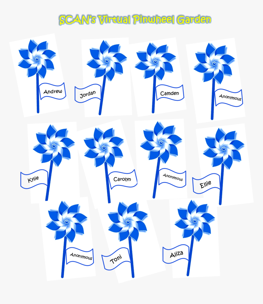 Virtual Pinwheel Garden 4 19 - Blue Pinwheel For Prevention, HD Png Download, Free Download