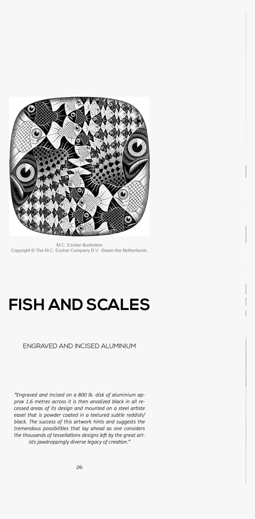 Mc Escher Book - Escher Fish And Scales, HD Png Download, Free Download
