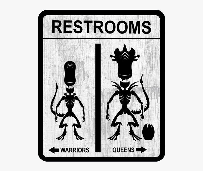 Bathroom Signs Alien, HD Png Download, Free Download