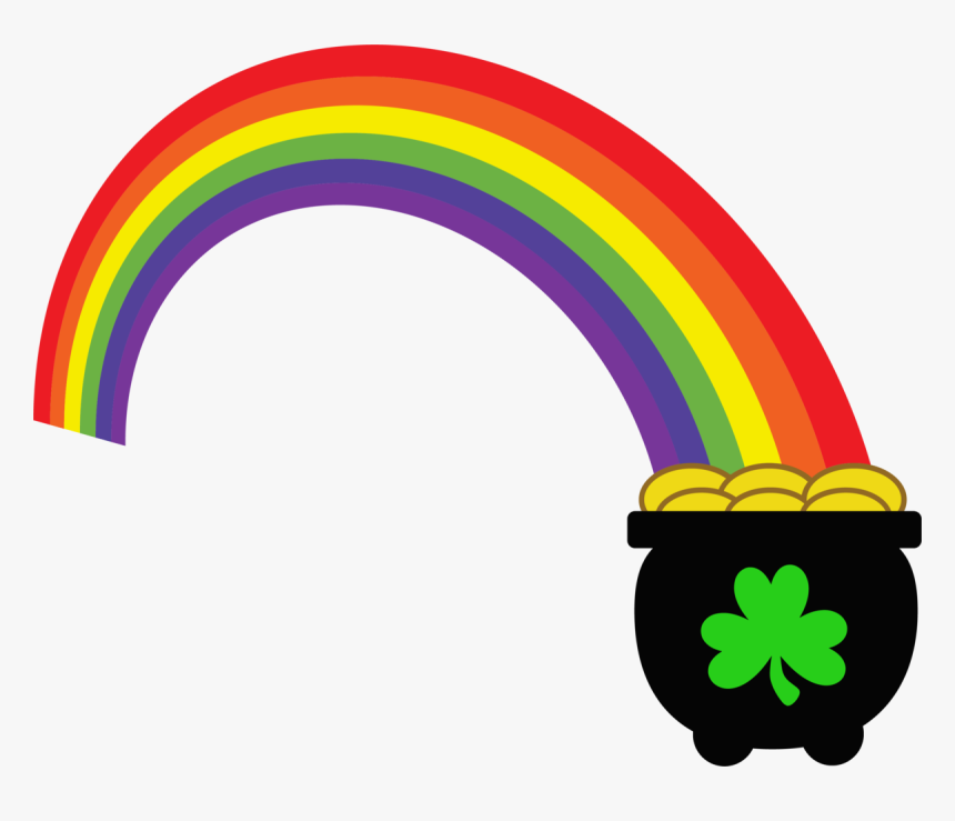 Pot Of Gold Rainbow Png, Transparent Png, Free Download