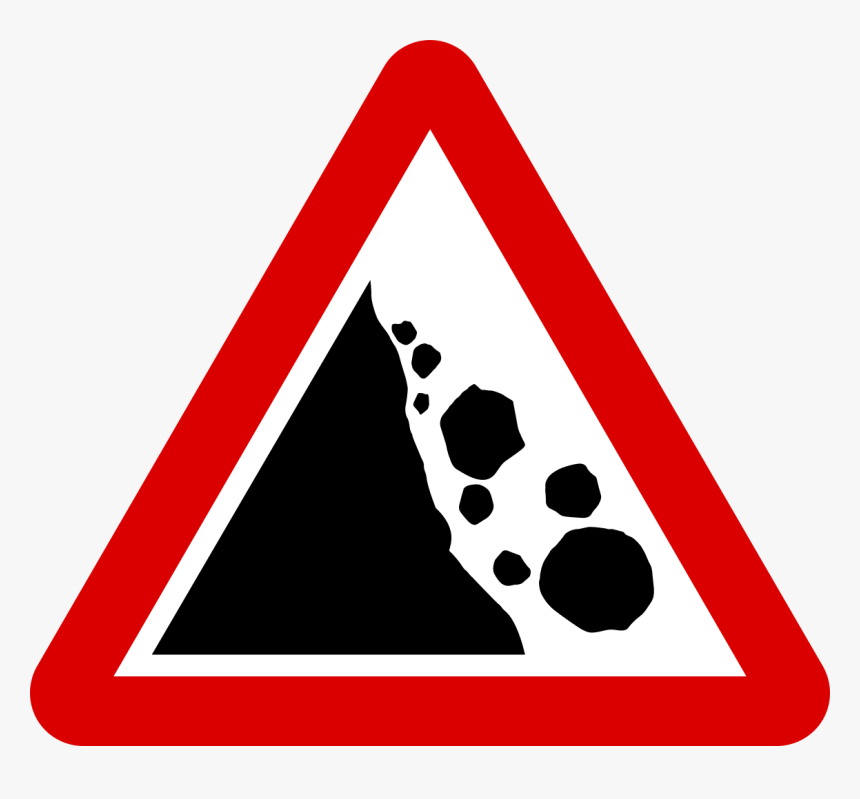Road Signs Falling Rocks, HD Png Download, Free Download