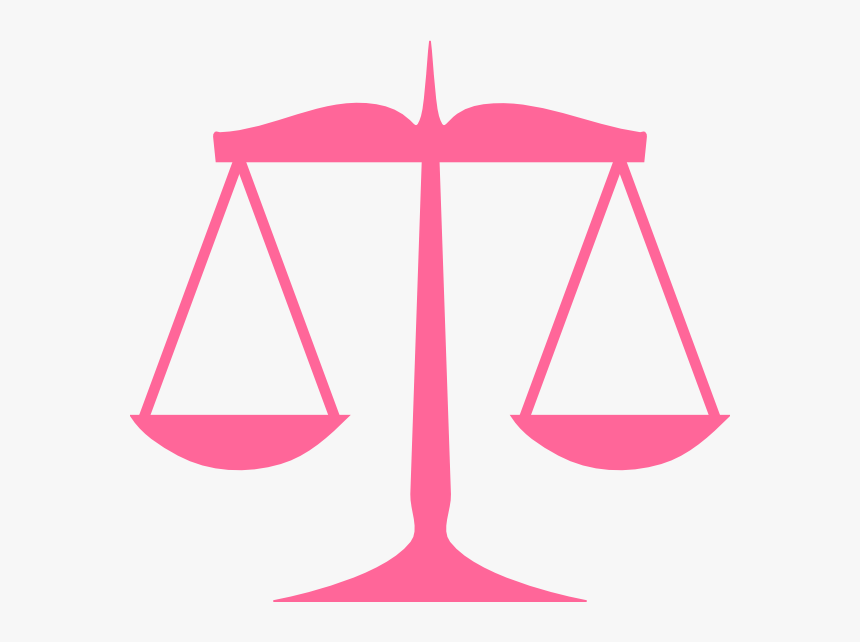 An Often Over Looked Subject, The Wealth Gap Is Real - Pink Scales Of Justice, HD Png Download, Free Download