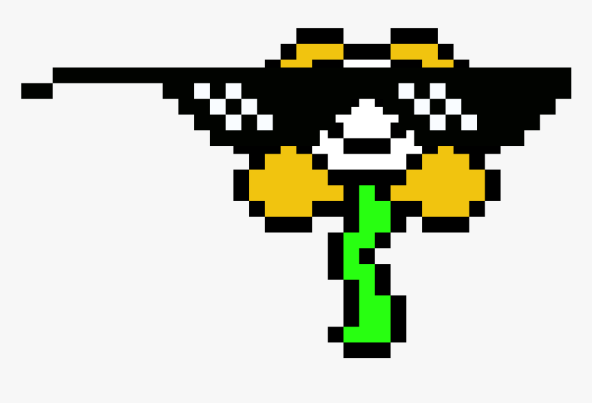 Pixilart Flowey Anonymous Png Mlg Flowey - Undertale Flowey Overworld Sprite, Transparent Png, Free Download