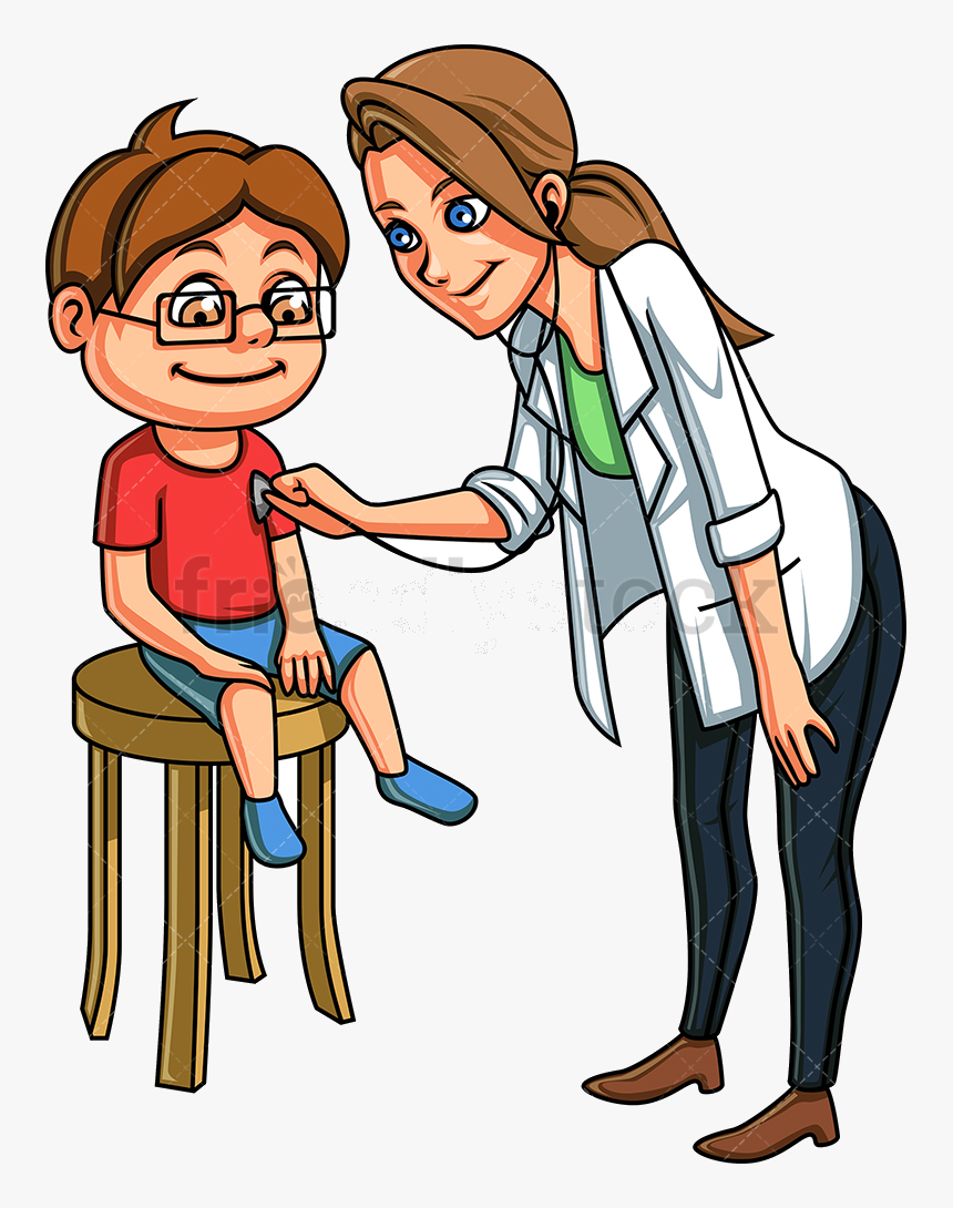 Doctor Kid At The Transparent Png - Child With Doctor Clipart, Png Download, Free Download