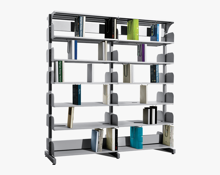 Metal Library Book Shelves - Library Shelves Png, Transparent Png, Free Download