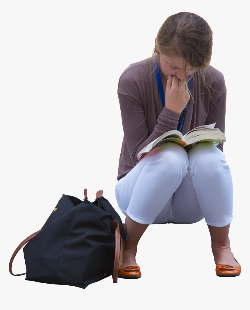 Young Girl Reading Book - Reading Book People Png, Transparent Png, Free Download