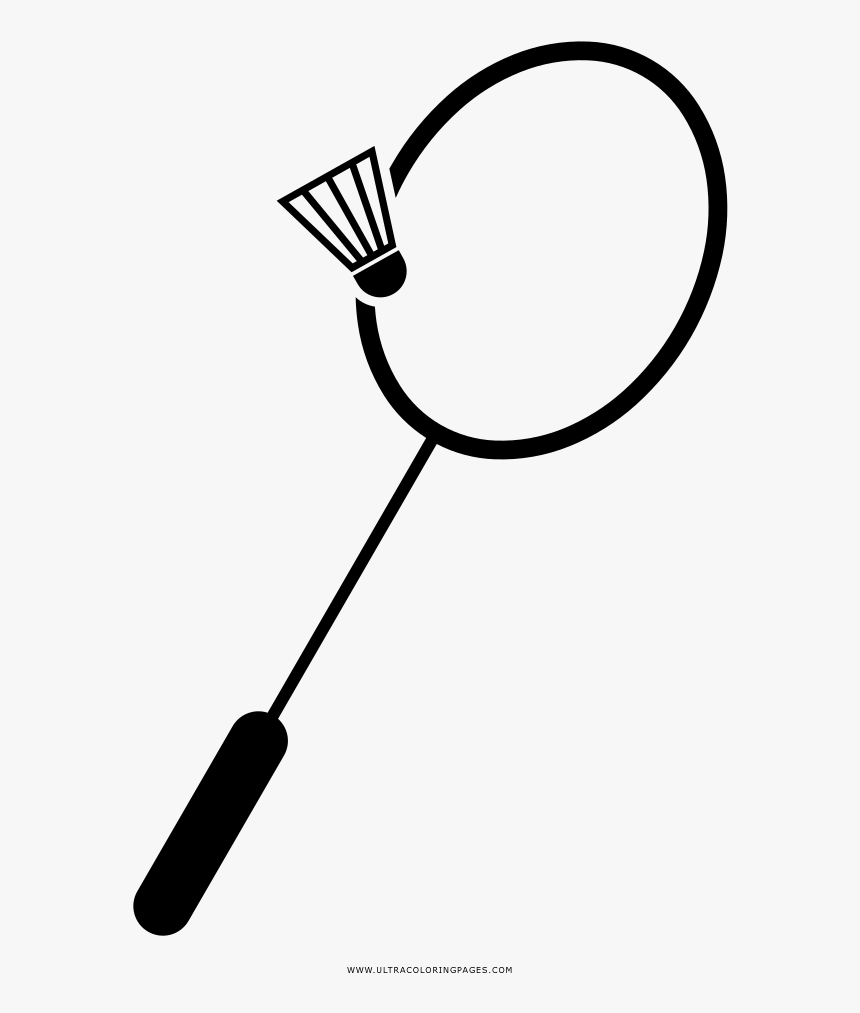 Badminton Racket Coloring Page - Raqueta De Badminton Para Pintar, HD Png Download, Free Download