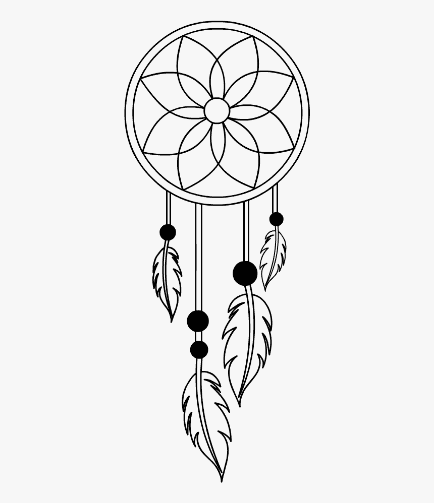 Simple Dream Catcher Drawing, HD Png Download, Free Download