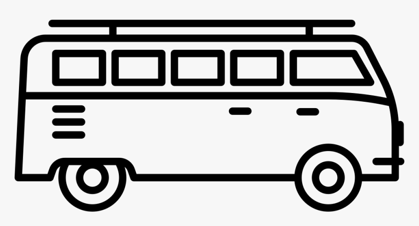 Minivan Facing Right - Bus Black And White Clipart, HD Png Download, Free Download