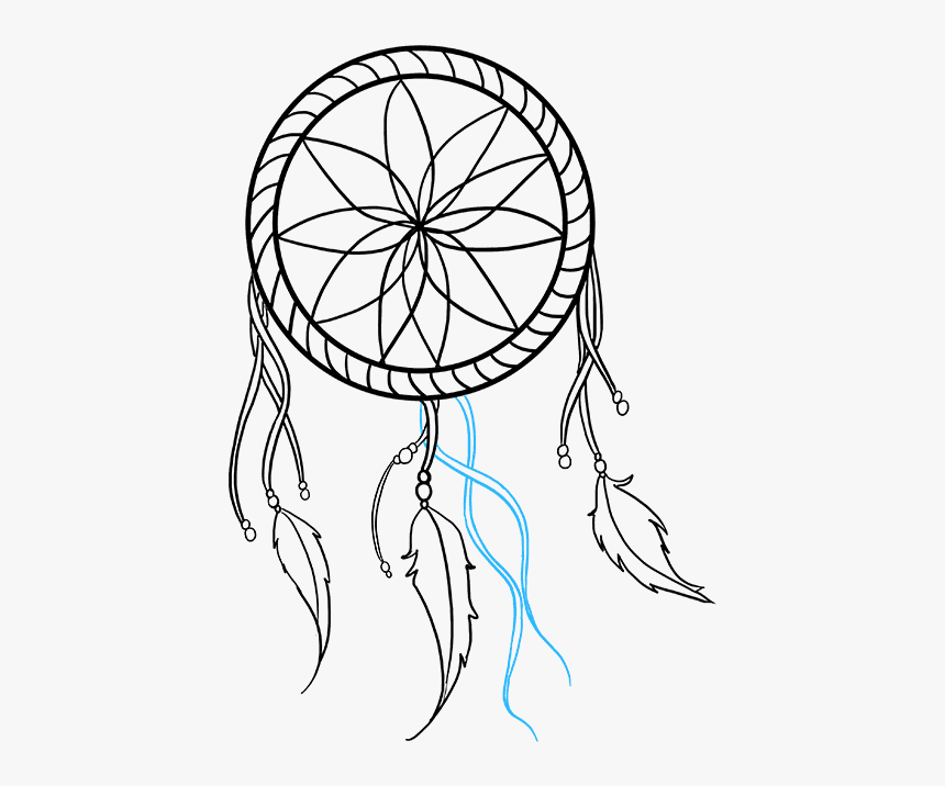 Clip Art Dreamcatcher Outline - Simple Dream Catcher Drawings, HD Png Download, Free Download