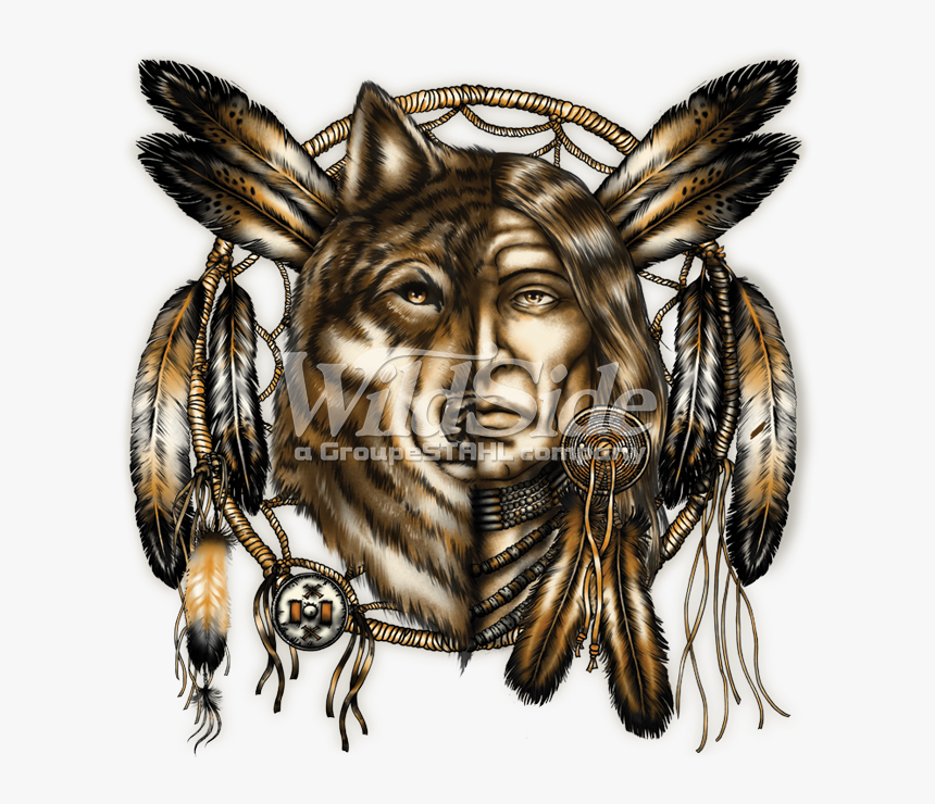 Catcher Drawing Dream Indian - Indian Wolf Dream Catcher, HD Png Download, Free Download