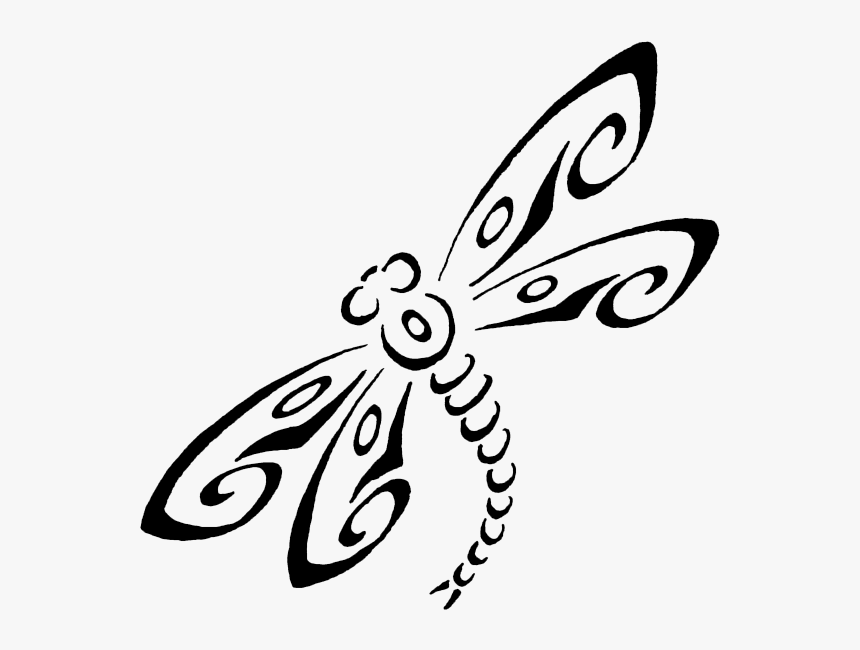 Dragonfly Black And White Tattoo, HD Png Download, Free Download