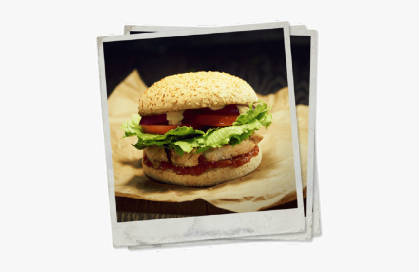 Veggie Burger Clipart Gourmet Burger - Burger Polaroid, HD Png Download, Free Download