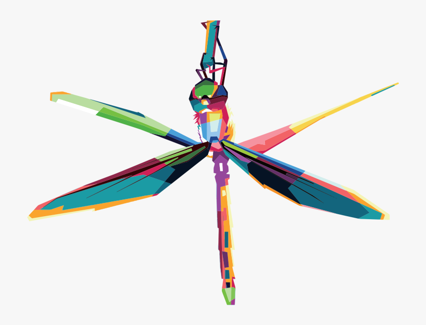 Geometric Dragonfly - Geometry Of Dragon Fly, HD Png Download, Free Download