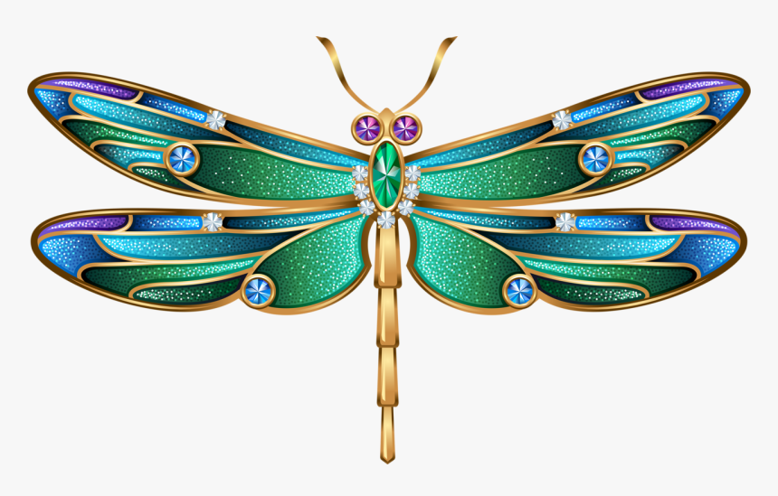 Blue Dragonfly Decoration Diamond Png Image High Quality - Clip Art Transparent Background Dragonflies, Png Download - Kindpng