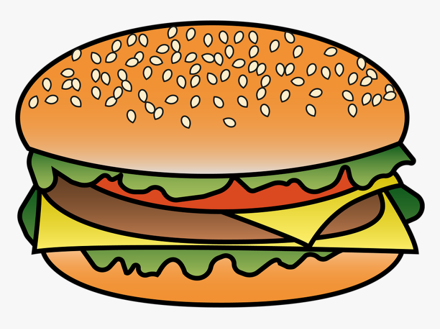 Transparent Stock Free Cheeseburger Clipart - Hamburger Kreslený, HD Png Download, Free Download