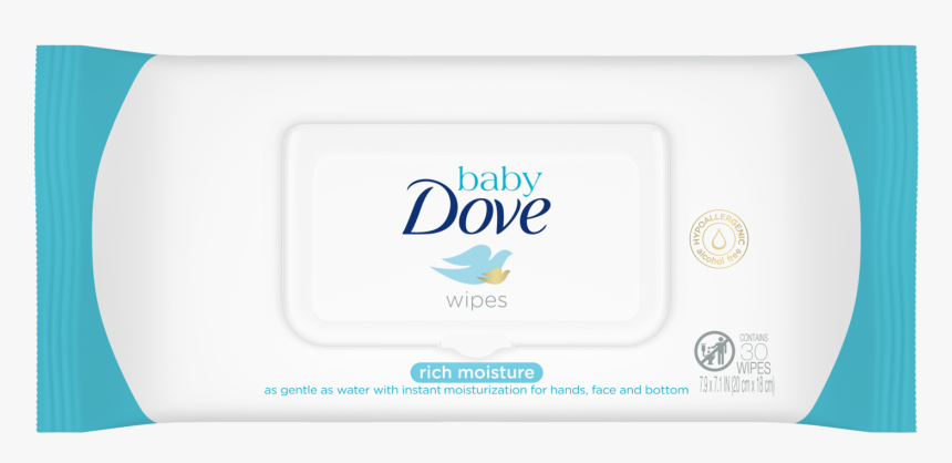 Baby Dove Rich Moisture Hand And Face Wipes 30 Ct - Dove Soap, HD Png Download, Free Download