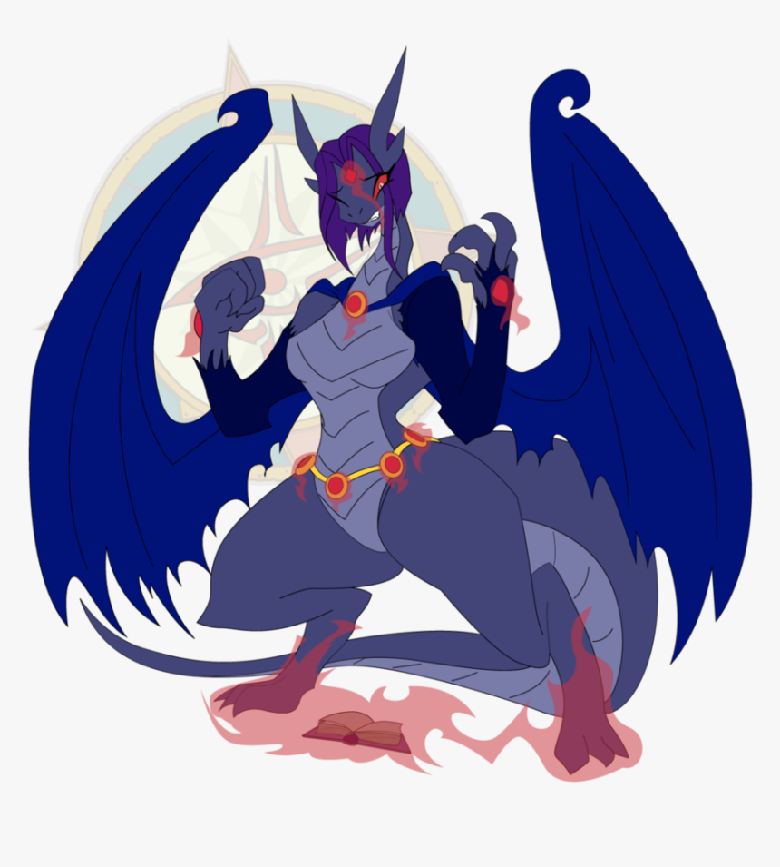 Raven Starfire Dragon Maleficent Teen Titans - Teen Titans Raven As A Dragon, HD Png Download, Free Download