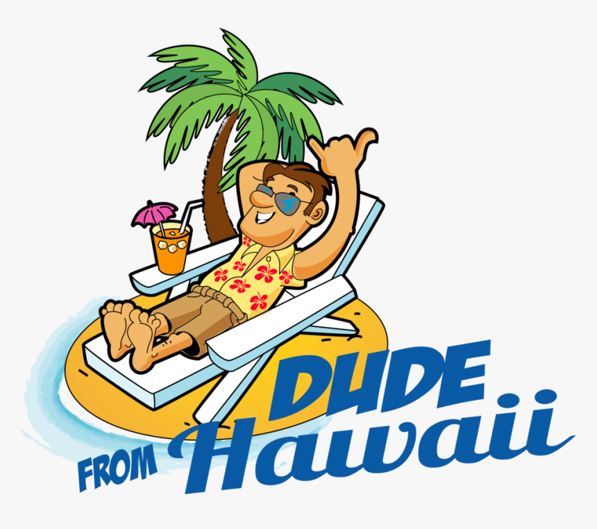 Mens Aloha Blue Dolphin - Dude On Hawaii, HD Png Download, Free Download