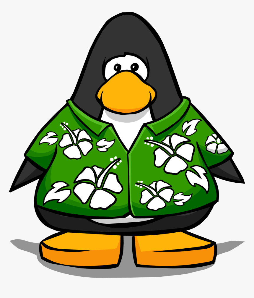 Hawaiian Shirt On A Player Card - Club Penguin Black Belt, HD Png Download, Free Download