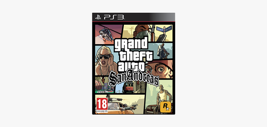 Grand Theft Auto - Gta Sa Ps3 Cover, HD Png Download, Free Download