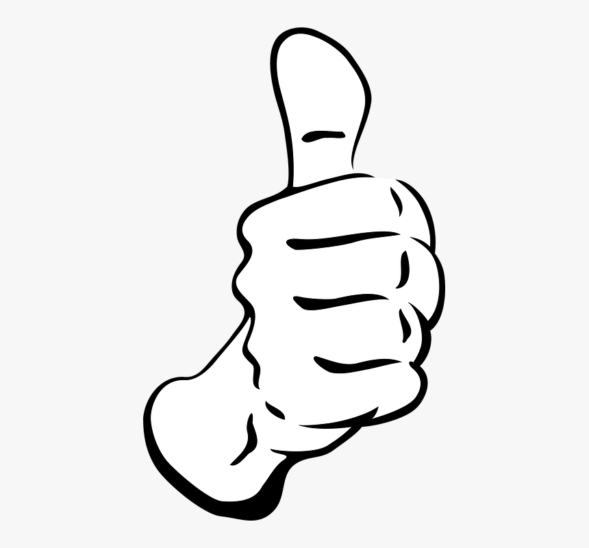 Transparent Ok Sign Clipart - Thumbs Up Outline Clipart, HD Png Download, Free Download