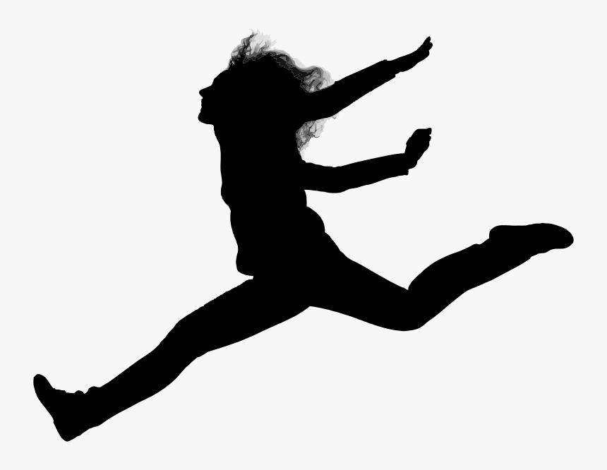 Woman Jumping Silhouette, HD Png Download, Free Download