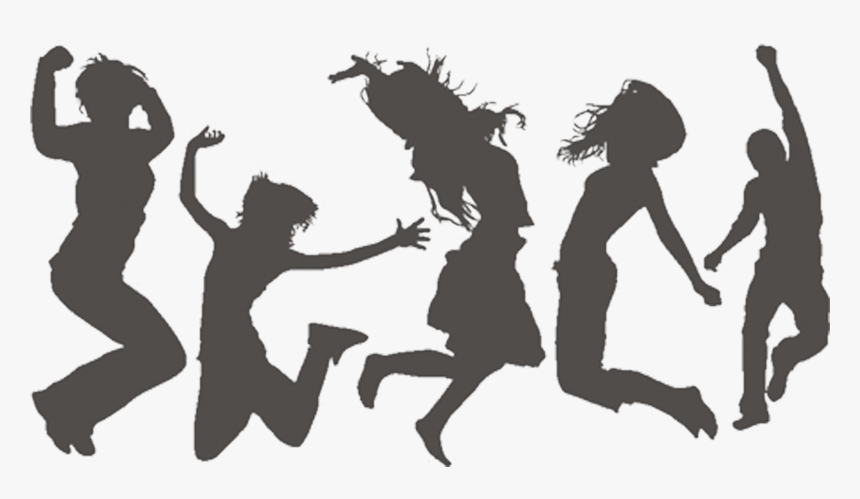 Silhouette Jumping Dance Clip Art - Jumping People Vector, HD Png Download, Free Download