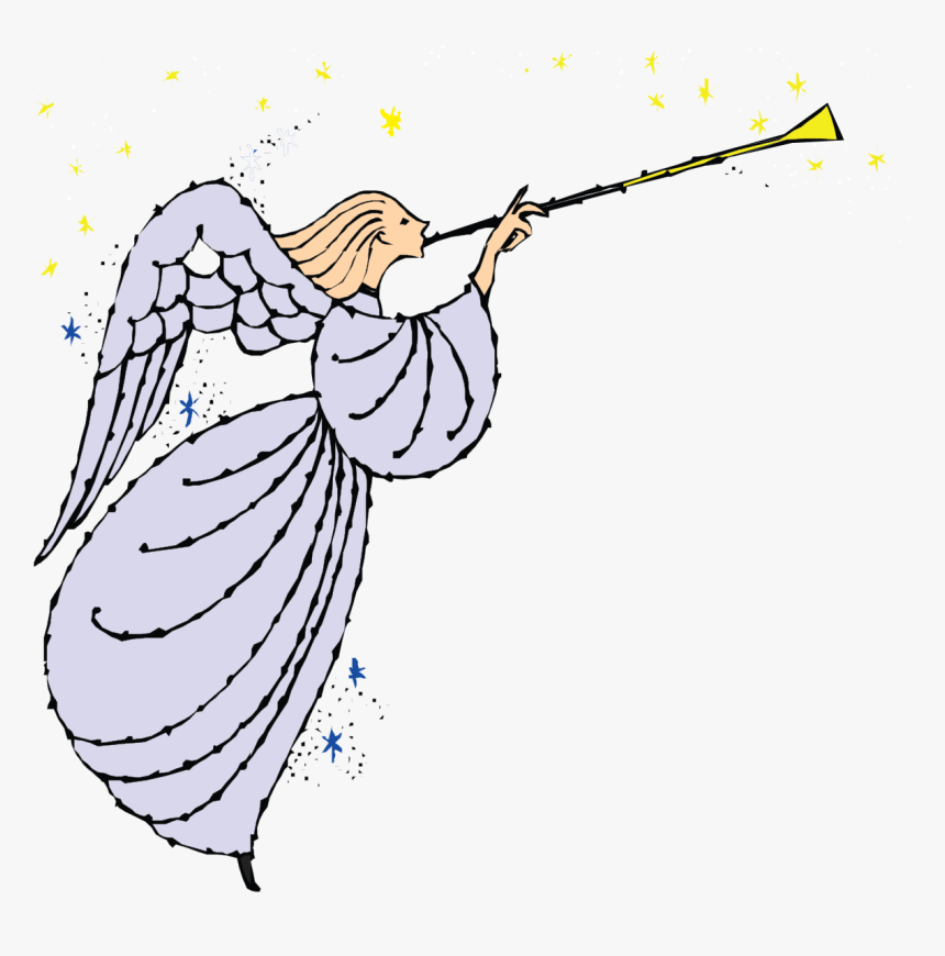 Christmas Angel Clip Art - Line Art, HD Png Download, Free Download