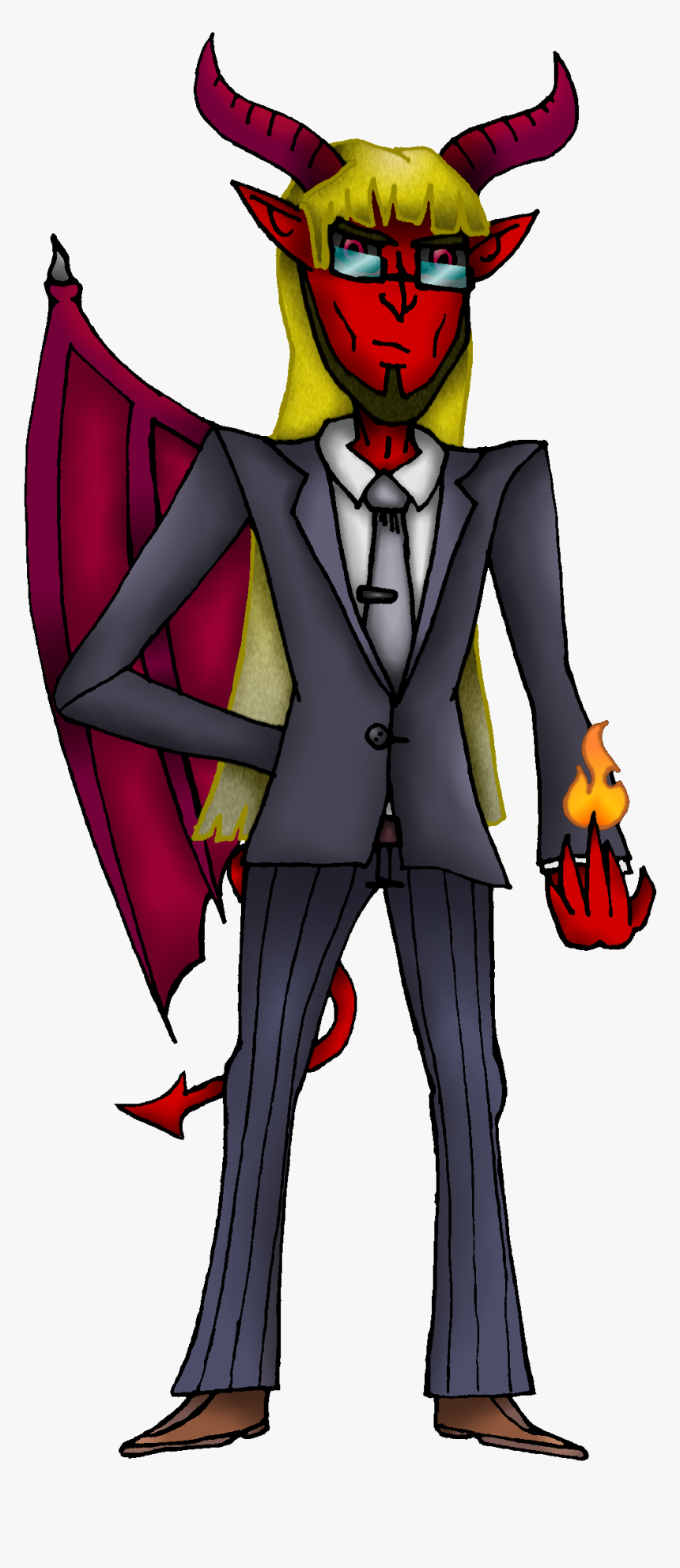 Doom Drawing Hellish - Cartoon Lucifer, HD Png Download, Free Download