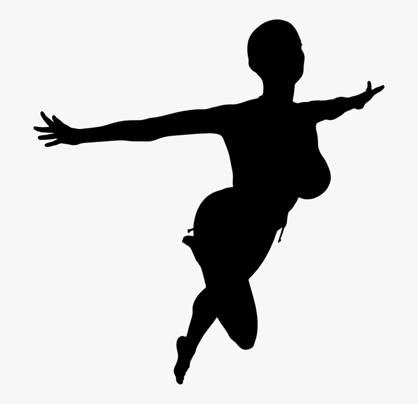 Human Behavior,performing Arts,silhouette - Flying Woman Silhouette, HD Png Download, Free Download