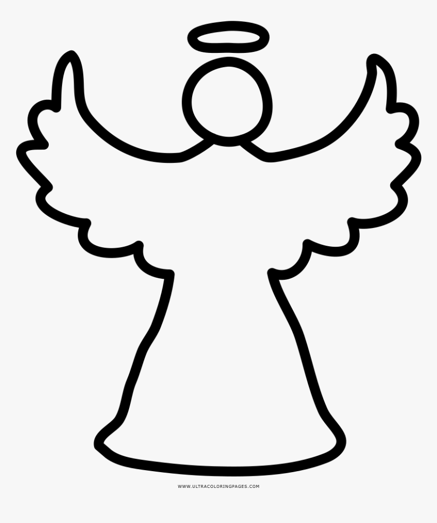 Christmas Angel Coloring Page - Drawing Pictures For Christmas, HD Png Download, Free Download