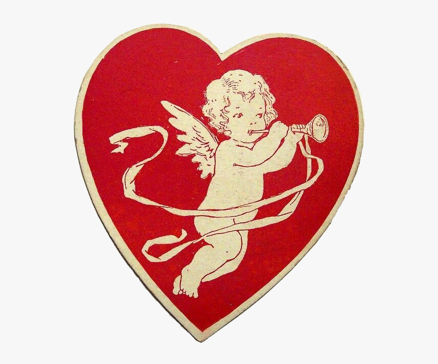 #valentine #angelcore #cherub #angel #cupid #retro - Vintage Valentines Day, HD Png Download, Free Download