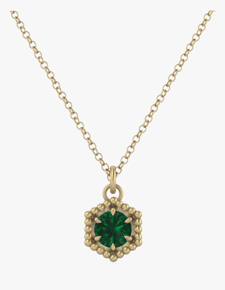Loie Petite 14ky Emerald Necklace - Necklace Emerald, HD Png Download, Free Download
