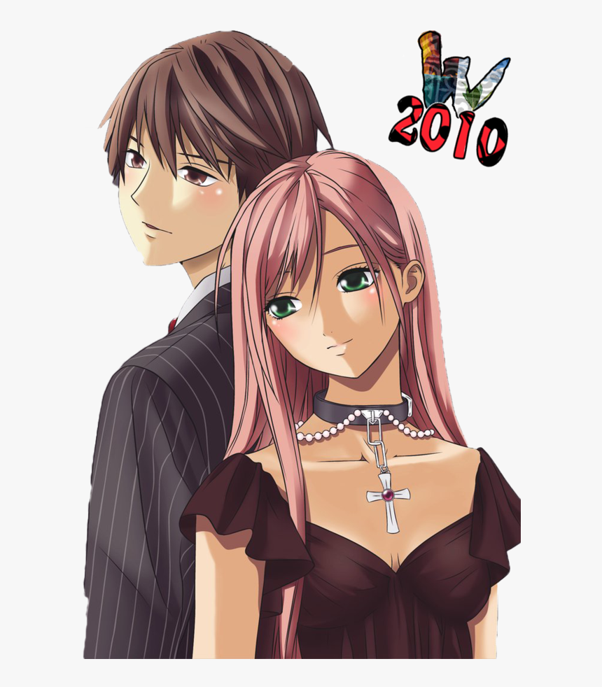 Couple Anime Png Clip Black And White Download - Anime Couple With Names, Transparent Png, Free Download