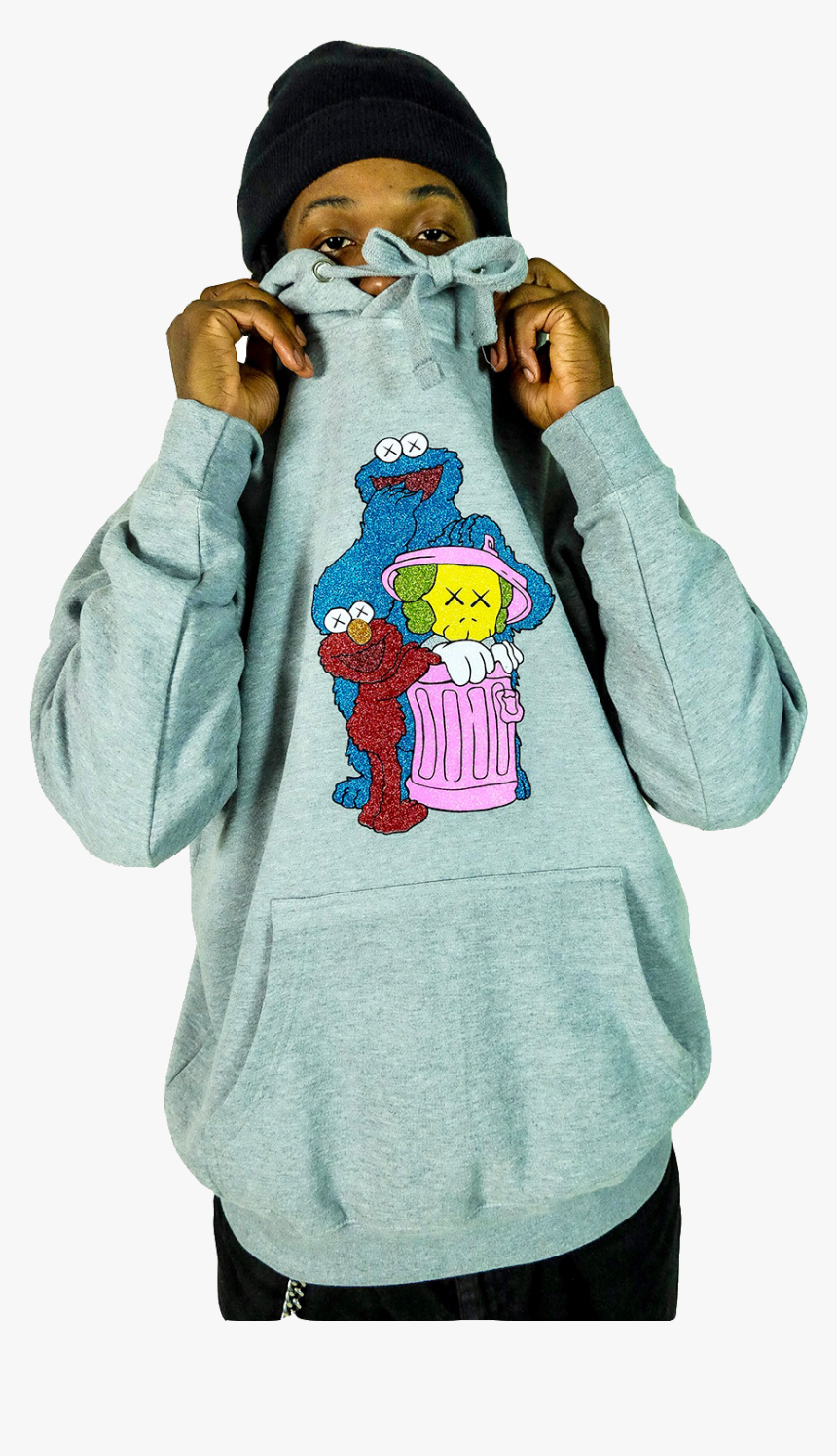 Image Of Kaws X Sesame Street Hoodie - Hoodie, HD Png Download, Free Download