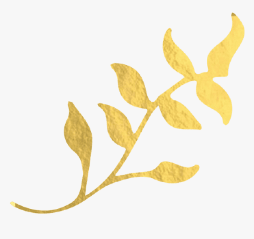 Clip Art Stem Png And Psd - Gold Leaf No Background, Transparent Png, Free Download